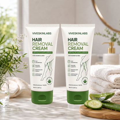 Viveskinlabs Natural Gentle Hair Removal Cream | For Women & Men, Sensitive Skin